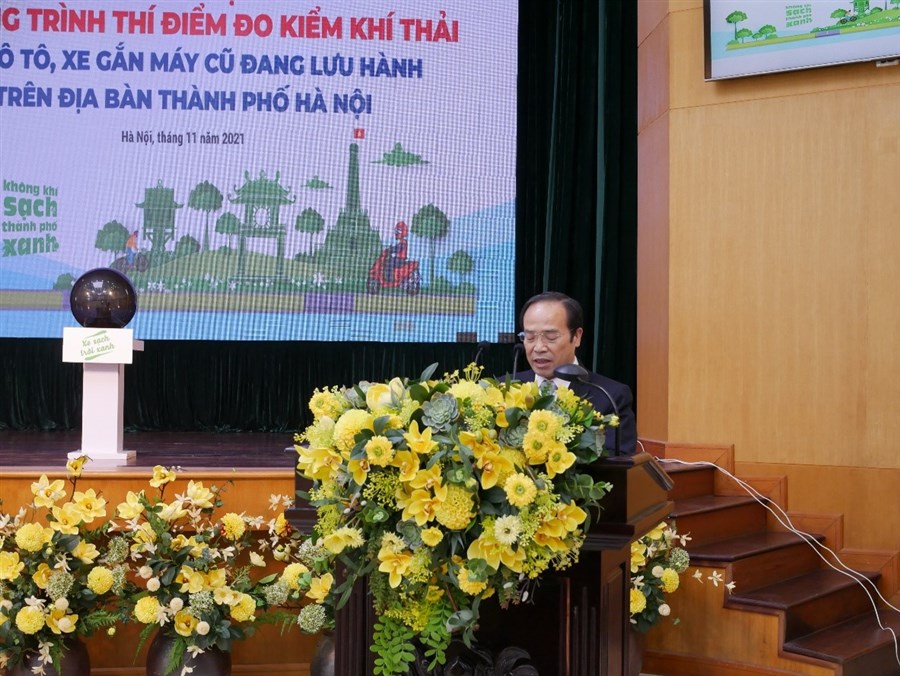 Thí điểm đo kiểm khí thải xe mô tô, xe gắn máy cũ đang lưu hành trên địa bàn Hà Nội