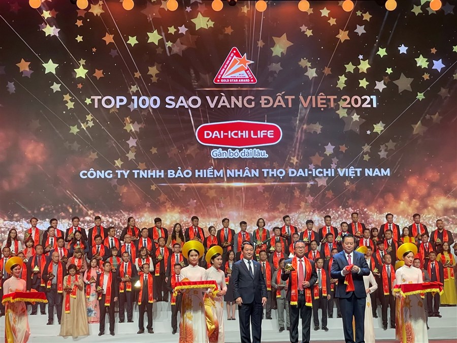 Dai-ichi Life Việt Nam nhận giải thưởng “Sao Vàng Đất Việt năm 2021”