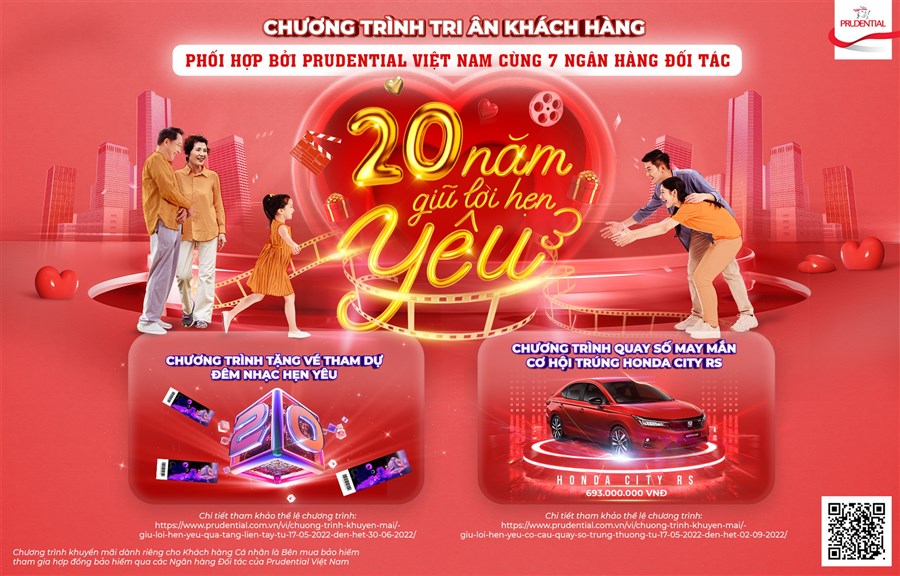 Prudential Việt Nam tri ân khách hàng tham gia bảo hiểm qua kênh hợp tác ngân hàng