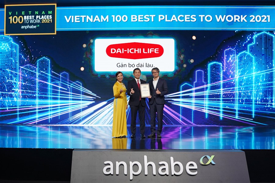Dai-ichi Life Việt Nam đạt danh hiệu Top 3 Nơi làm việc tốt nhất ngành Bảo hiểm năm 2021