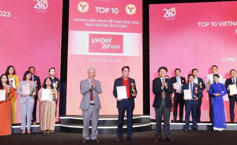 Vietjet: Tốp 50 Thương hiệu mạnh Việt Nam 2023