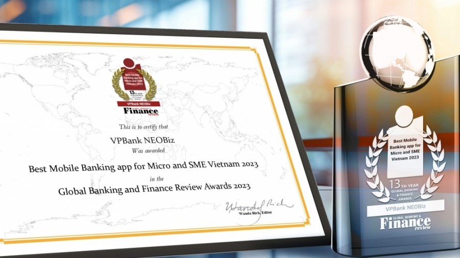 VPBank NEOBiz được Global Banking Finance Review vinh danh là ứng dụng ngân hàng tốt nhất dành cho SME và Micro-SME