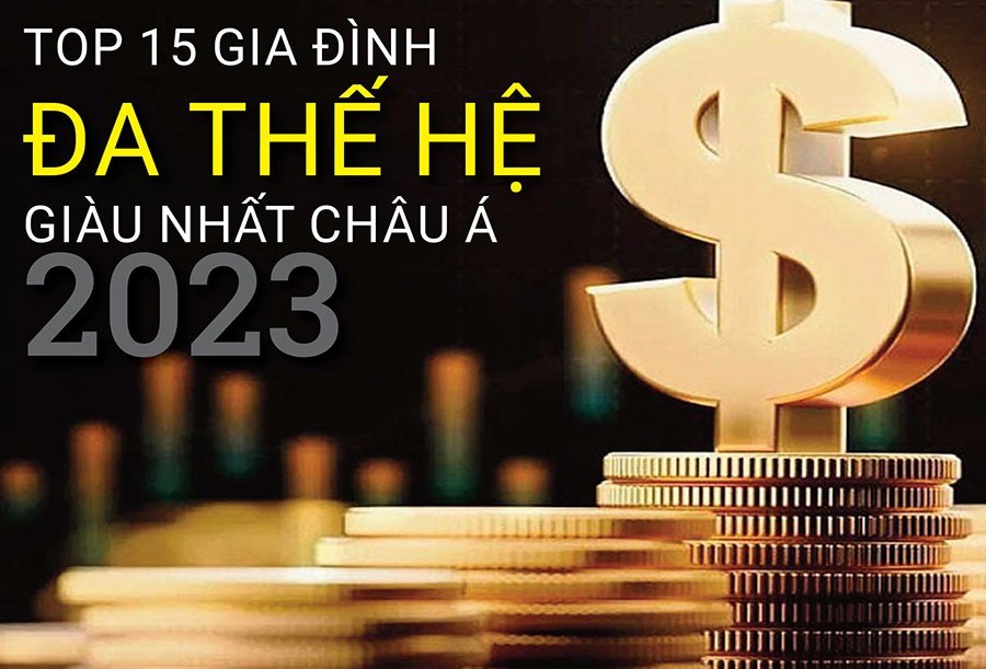 Top 15 gia tộc giàu nhất châu Á năm 2023
