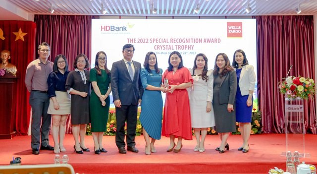 HDBank nhận giải thưởng đặc biệt chất lượng thanh toán quốc tế xuất sắc