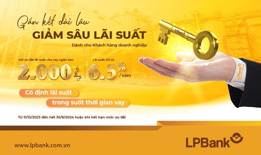 LPBank dành 2.000 tỷ đồng giảm lãi suất cho khách hàng doanh nghiệp