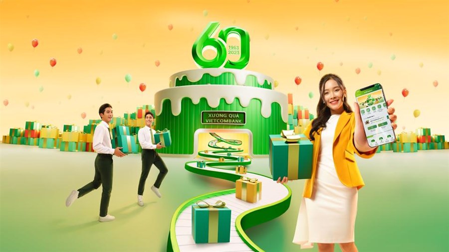 Mừng sinh nhật Vietcombank- giao dịch là có quà