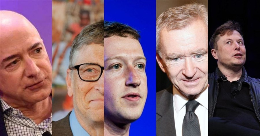 10 tỷ phú giàu nhất thế giới đã kiếm được bao nhiêu tiền vào năm 2021?