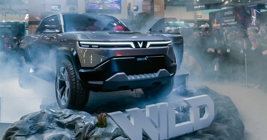 Cận cảnh mẫu xe bán tải VinFast VF Wild được trình làng tại CES 2024