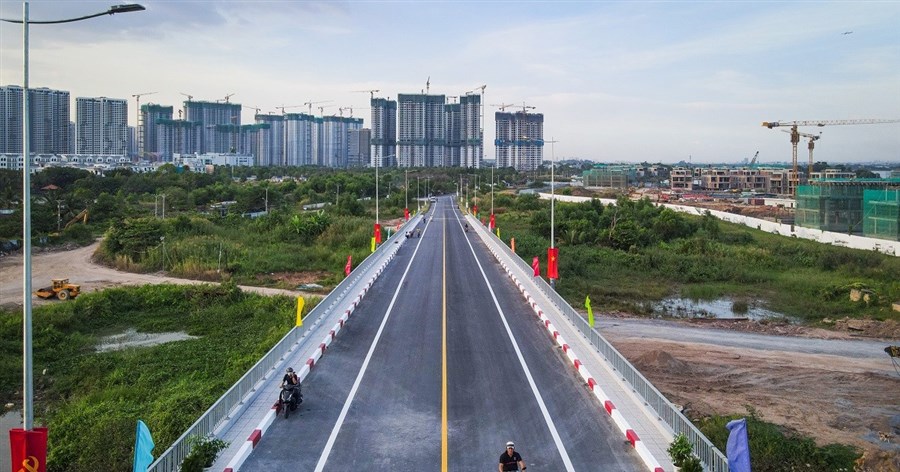 Cầu Long Đại thông xe, gia tăng sức hút cho khu đô thị Vinhomes Grand Park