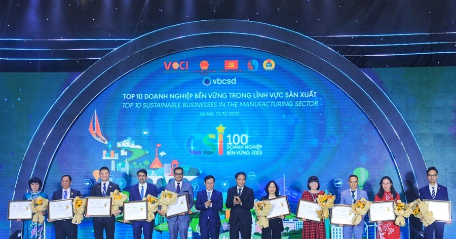 VCCI công bố 100 doanh nghiệp bền vững tại Việt Nam năm 2023