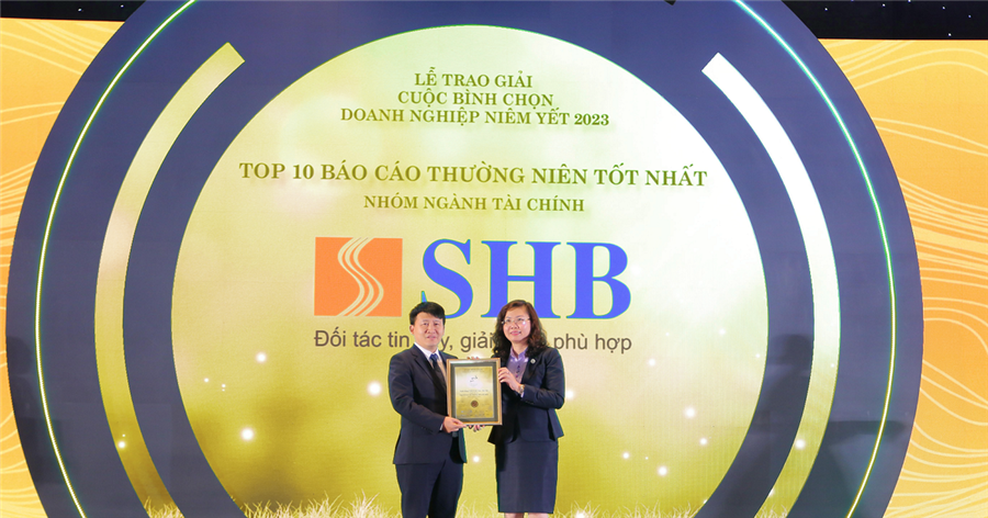 SHB được vinh danh tốp 10 doanh nghiệp có báo cáo thường niên tốt nhất