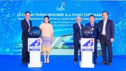 Khánh thành nhà máy sản xuất màng phim nhựa A.J.Plast tại Bình Dương