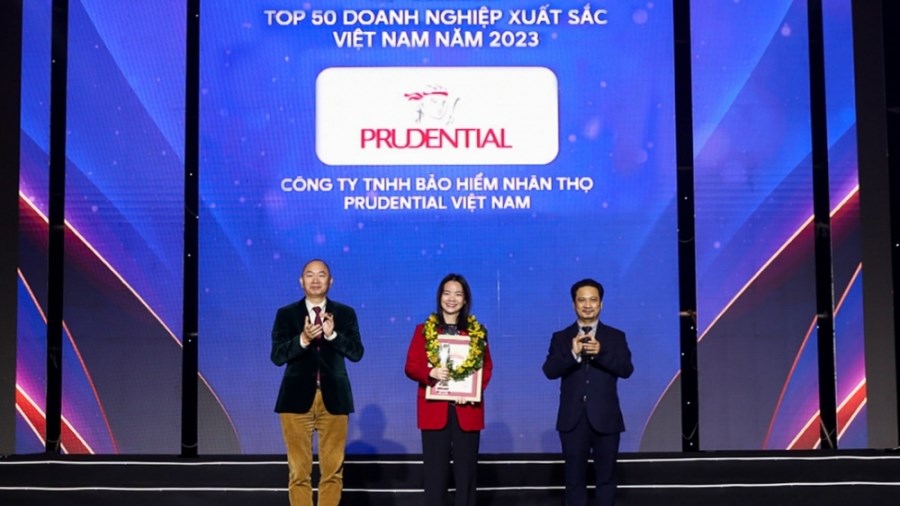 Prudential vinh dự nằm trong Bảng xếp hạng Top 50 Doanh nghiệp xuất sắc Việt Nam 2023