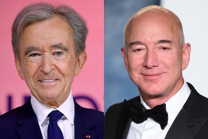 Ông trùm hàng xa xỉ Bernard Arnault mất ngôi giàu thứ hai thế giới vào tay Jeff Bezos
