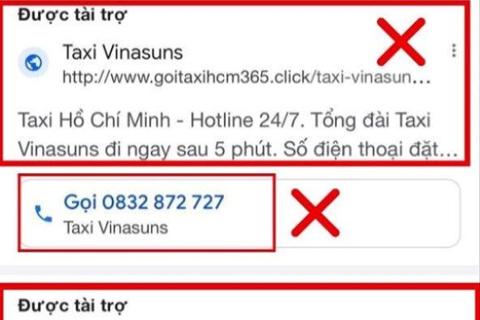 Taxi Vinasun bị giả mạo, cảnh báo khách hàng tránh nhầm lẫn