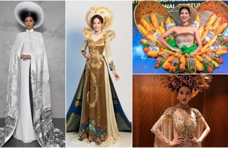 Loạt trang phục dân tộc của người đẹp Việt trong các cuộc thi nhan sắc thế giới