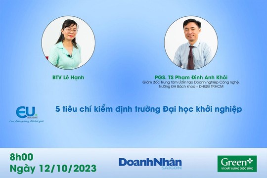 5 tiêu chí kiểm định trường đại học khởi nghiệp