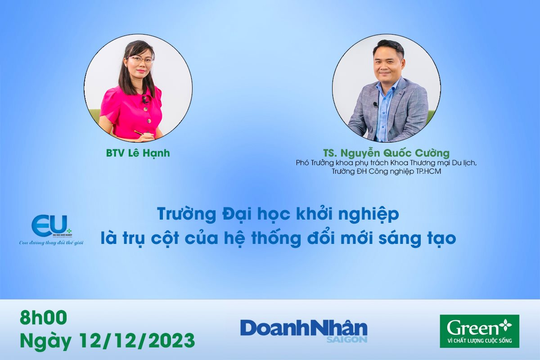 Trường đại học khởi nghiệp là trụ cột của hệ thống đổi mới sáng tạo