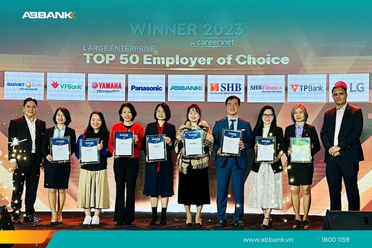 ABBANK được vinh danh “Top 10 nhà tuyển dụng yêu thích 2023”