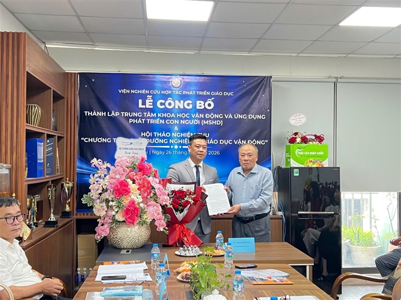 Thành lập Trung tâm Khoa học Vận động và Ứng dụng Phát triển Con người